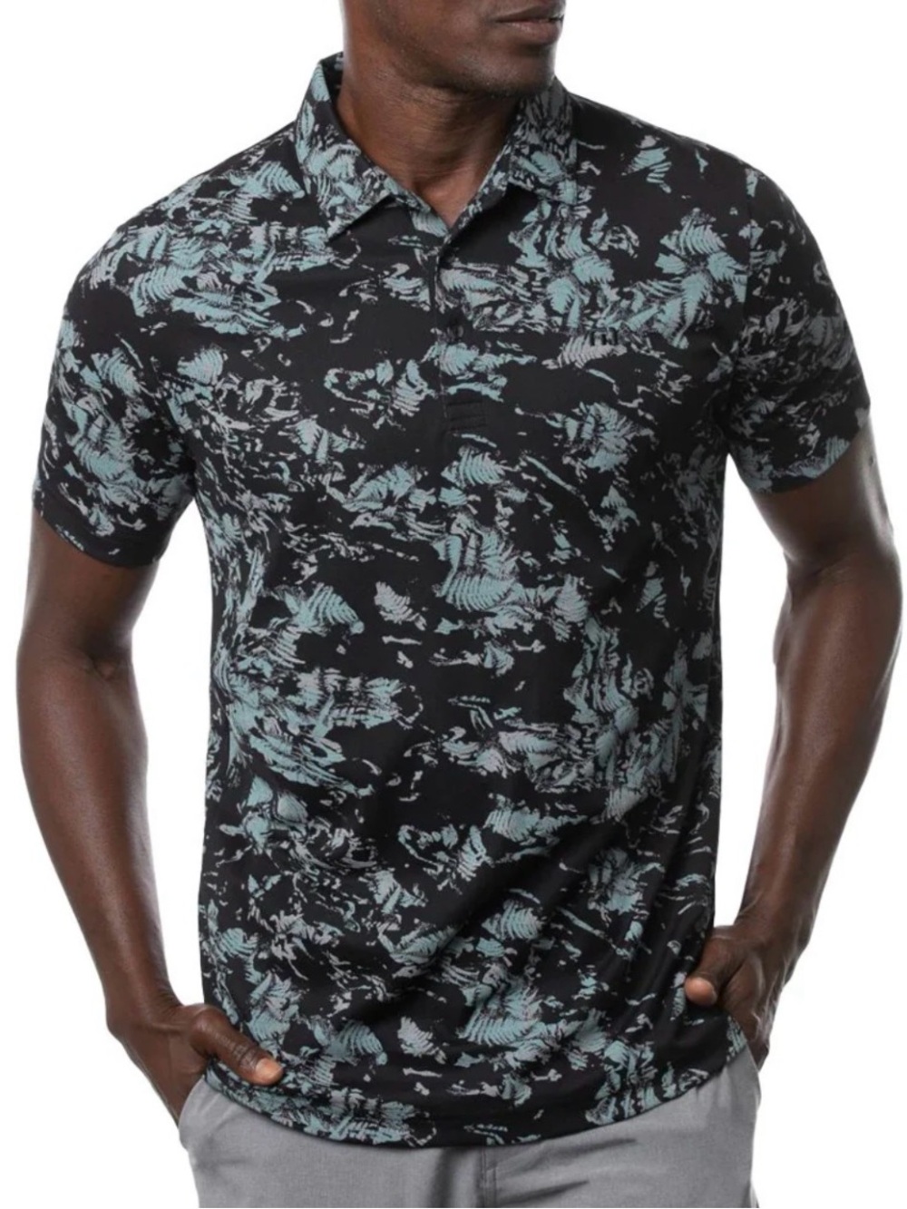 TravisMathew Black Alley Oop Polo Shirt